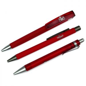 Drei rote Kugelschreiber